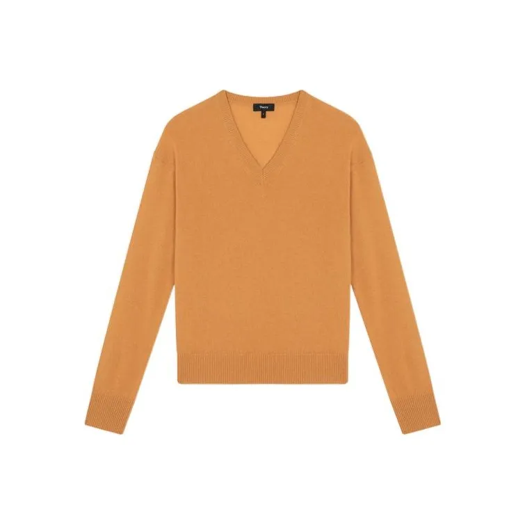 THEORY Cashmere Sweaters Women's Orange Brown-0