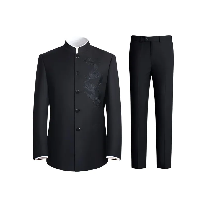 Devanro Business Suit Men's Black Great Dragon-0