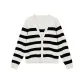 White Base Black Stripes
