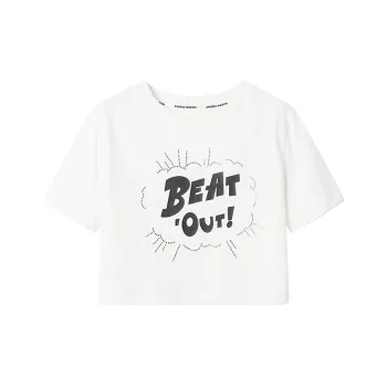 ANDREA MARTIN Drop Shoulder Sleeve T Shirt Women's