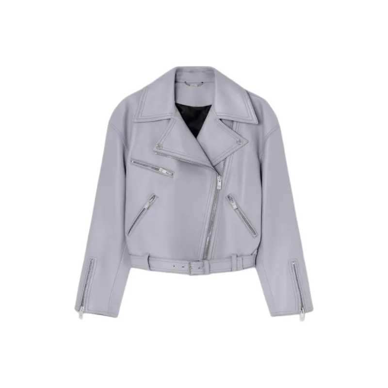 VERSACE Leather Biker Jacket-0