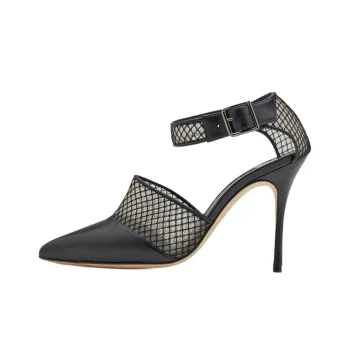 MANOLO BLAHNIK JATELAHHK Slim Heel High Heels 10.5cm Women's Black