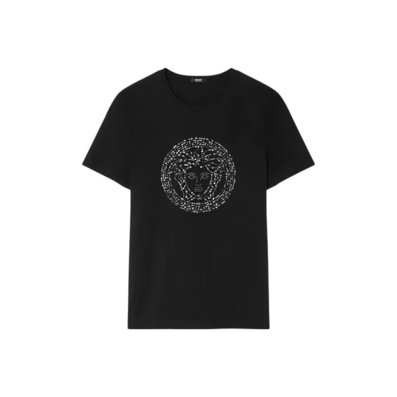 VERSACE Medusa Embellished T shirt-0