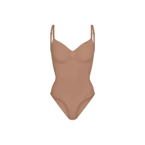 Skims Bodysuits Women's Ochre/SIENNA