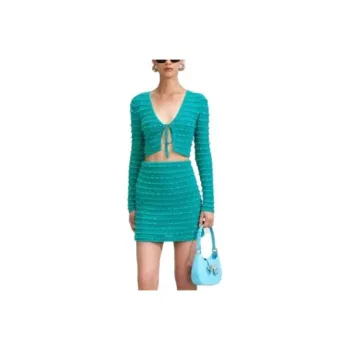 Self portrait Cropped Knitted Cardigan