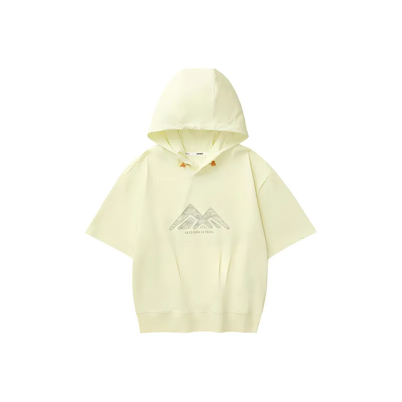 Skechers Drop Shoulder Sleeve T Shirt Women's Snow Pear Ice Cream Yellow-0