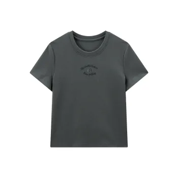 PEACEBIRD T Shirt Women's Brushed Gray