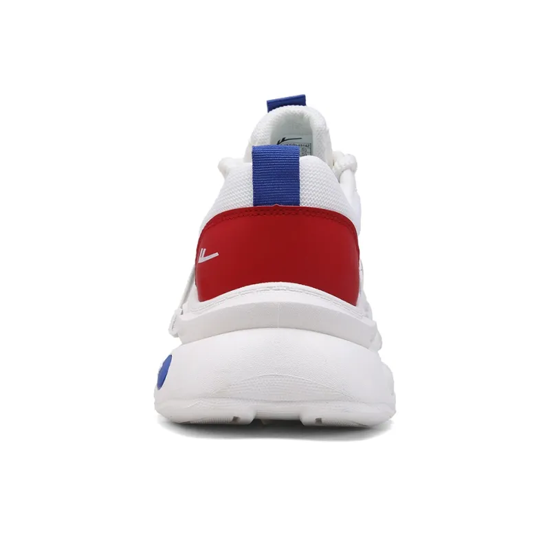 Warrior Slip Resistant And Breathable Low Top Casual Running Shoes Men's White Blue Red-4