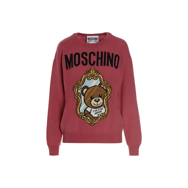 MOSCHINO FW22 Loose Fit Sweater Women's Red-0