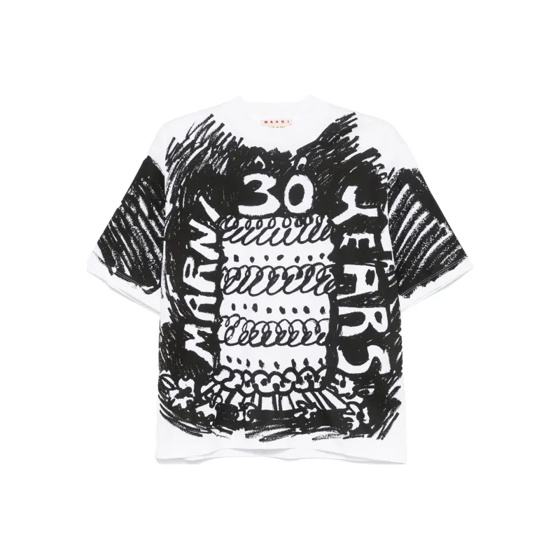 MARNI Stamped Crewneck T Shirt-0