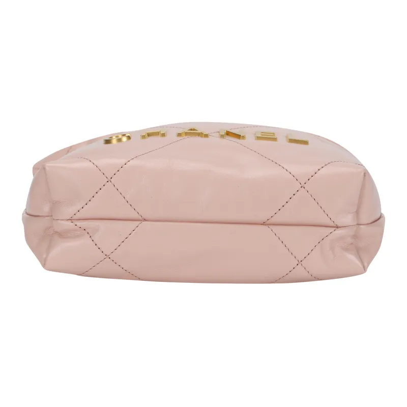 CHANEL Shiny Calfskin Handbag, Shoulder Bag, Crossbody Bag Mini Women's Light Pink Red-3