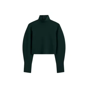 SCANLAN THEODORE Crepe Knit Cocoon Sleeve Sweater Knitwear Women's Dark Green/Dark Green