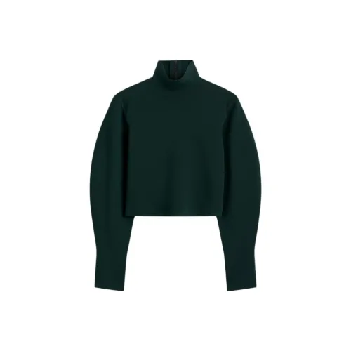 SCANLAN THEODORE Crepe Knit Cocoon Sleeve Sweater Knitwear Women's Dark Green/Dark Green