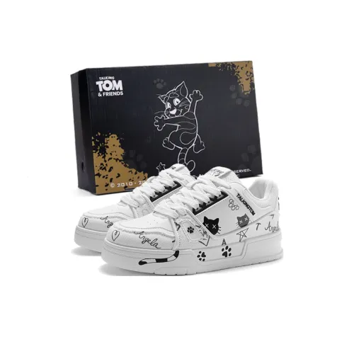 TALKING TOM Impact Resistance Low Top Skateboard Shoes Unisex Ecru