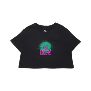 Nike Sportswear Women's Graphics Embroidered T shirt Black