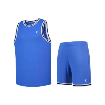 QIAODAN Basketball Collection Basketball Suit Men's Star Stone Blue