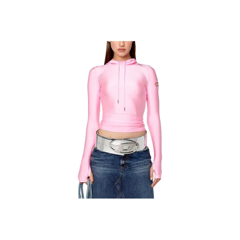 DIESEL Metal Hoodie 'Pink'-0