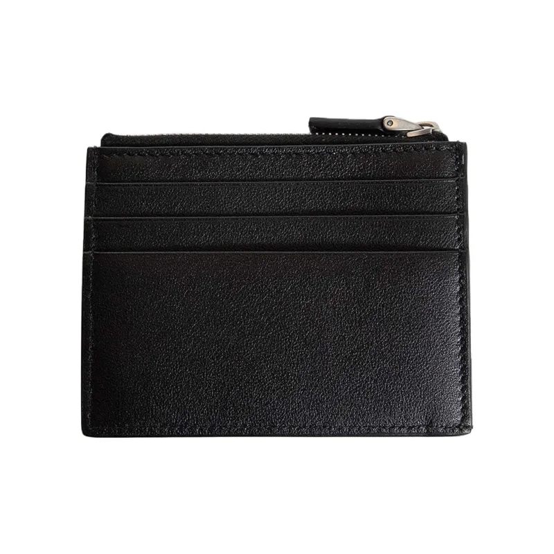 Valentino VLogo Signature Calfskin Card Holder Men's Black-1