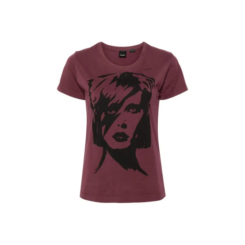 PINKO Bowie print T shirt-0