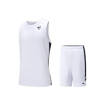 Anta Basketball Collection Basketball Suit Men's Pure White