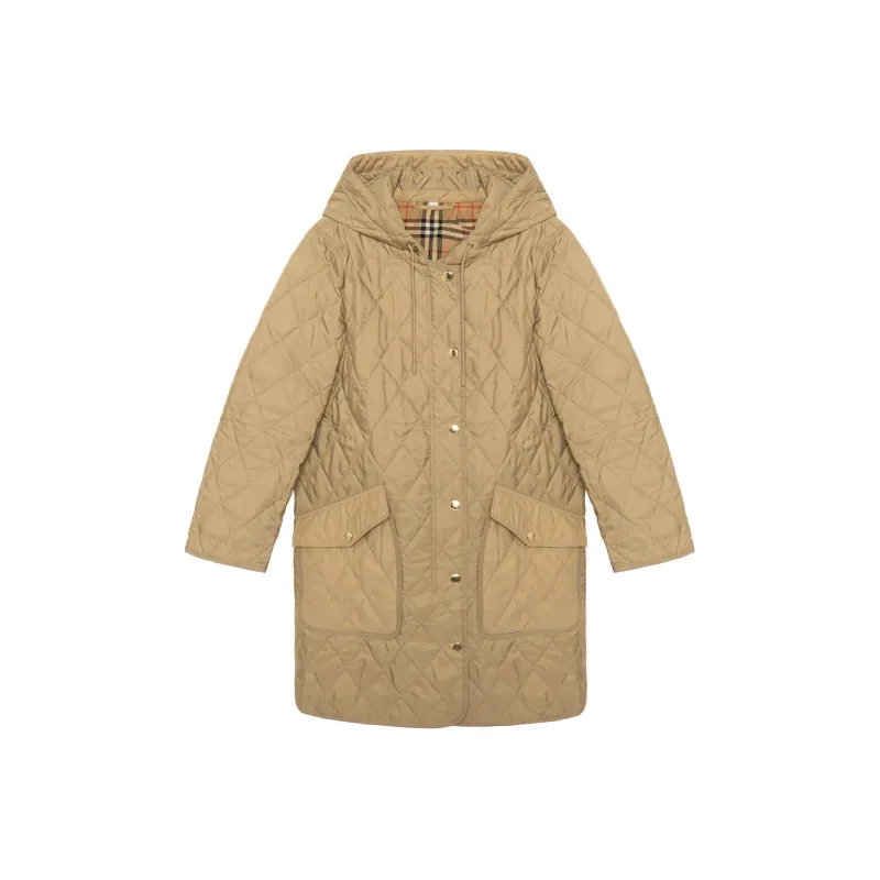 Burberry Diamond quilted Hooded Coat-0
