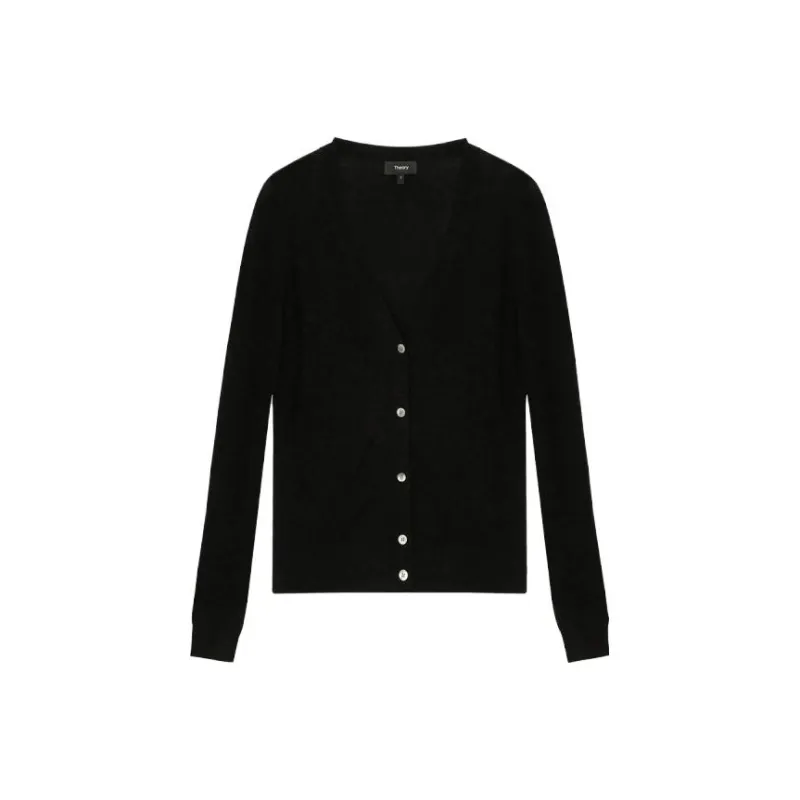 THEORY V-Neck Ribbed Cardigan-0