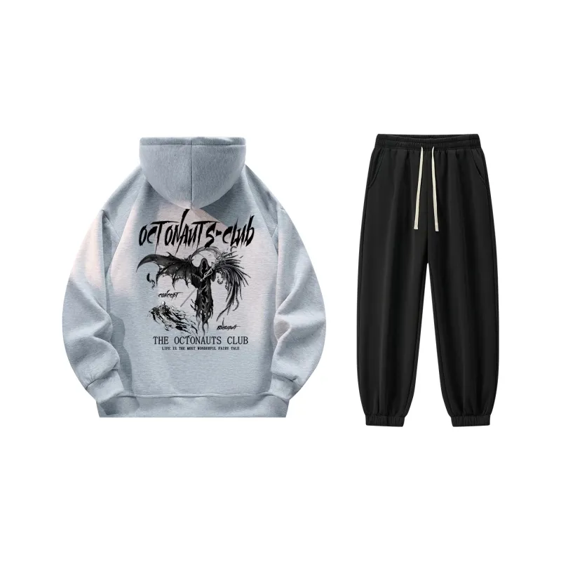 Small Columns Under The Sea Sweatshirt Set Unisex-14