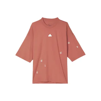 Adidas Drop Shoulder Sleeve T Shirt Women's Light Red