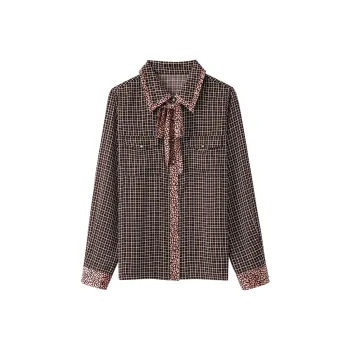 H YXIANG Pointed Collar Fitted Long Sleeved Shirt Women's