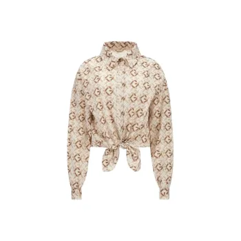 GUESS Shirt Women's Light Coffee