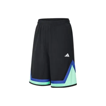Adidas SS25 Basketball Shorts Men's Black/Bright Green
