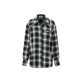 MacyMccoy Shirts Women's Black White Plaid