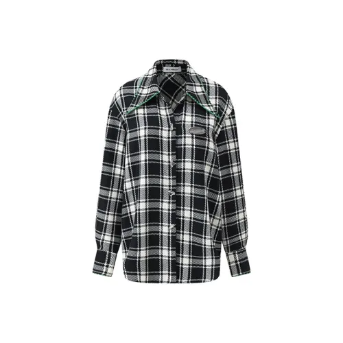 MacyMccoy Shirts Women's Black White Plaid