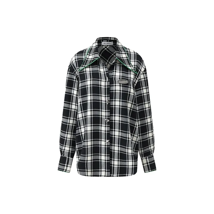 MacyMccoy Shirts Women's Black White Plaid-0