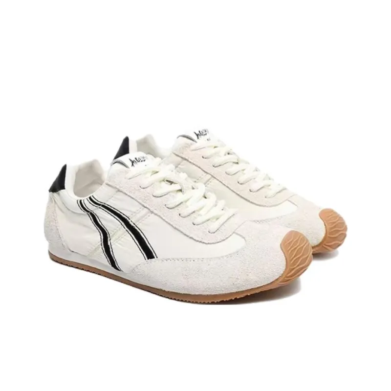 Mo Xu Slip Resistant Low Top Casual Shoes Unisex White Gray-2