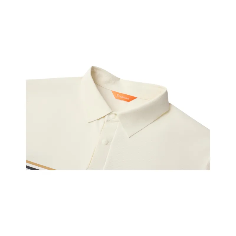 Biyin Leufen Cooling Technology Collection Polo Shirt Men's 28 Ecru-3