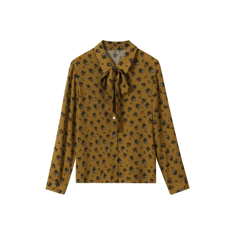 H-YXIANG Shirt Women's French Bouquet-0