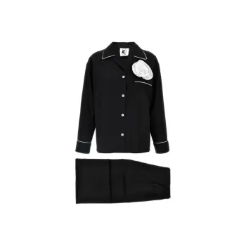 Sleeper Shirt Matching Set Men's Black