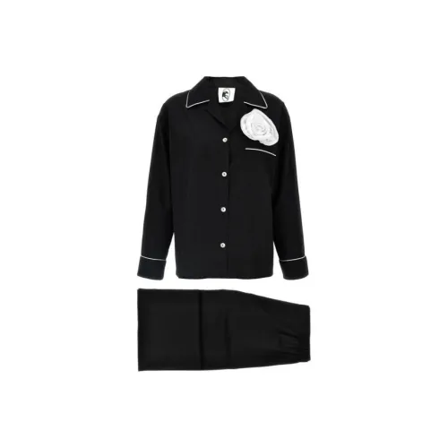 Sleeper Shirt Matching Set Men's Black