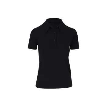 NILI LOTAN Milos Cashmere Polo Shirt