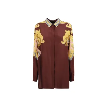 METROCITY Paisley Printed Crepe Shirt