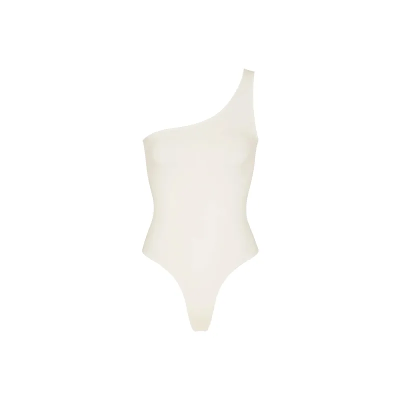 SKIMS ESSENTIAL ONE SHOULDER BODYSUIT Bodysuits Women's ECRU/Natural-0