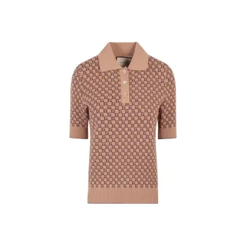 GUCCI Square G Wool jacquard Knitted Top