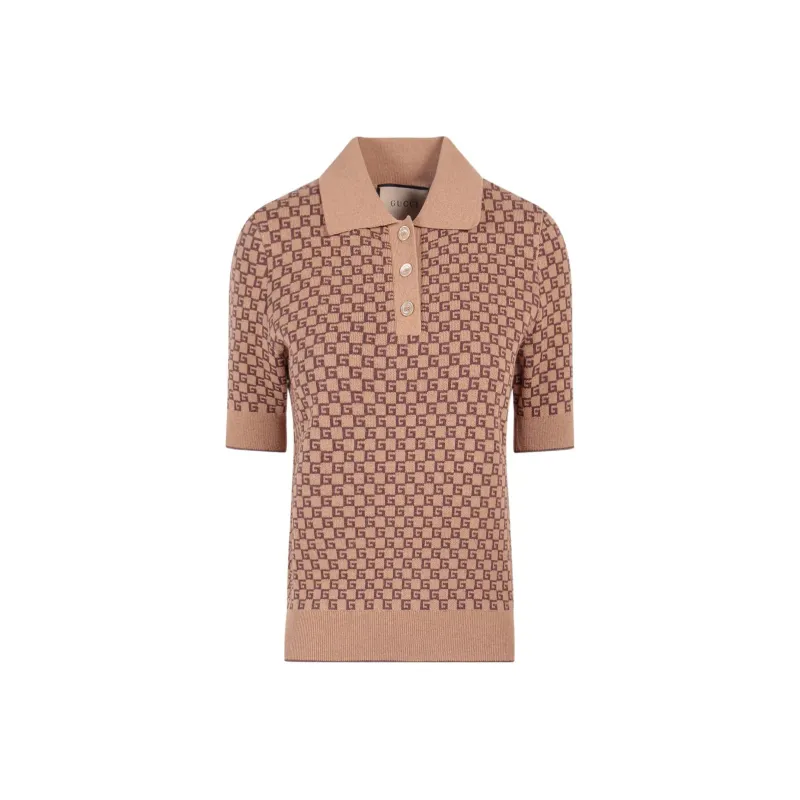 GUCCI Square G Wool jacquard Knitted Top-0