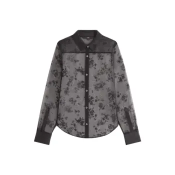 KITH FW24 Shia Floral Shirt Women's Black