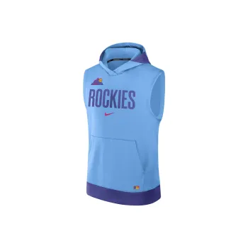 Nike Colorado Rockies Authentic Collection City Connect Men's Nike Dri FIT Mlb Sleeveless Pullover Hoodie