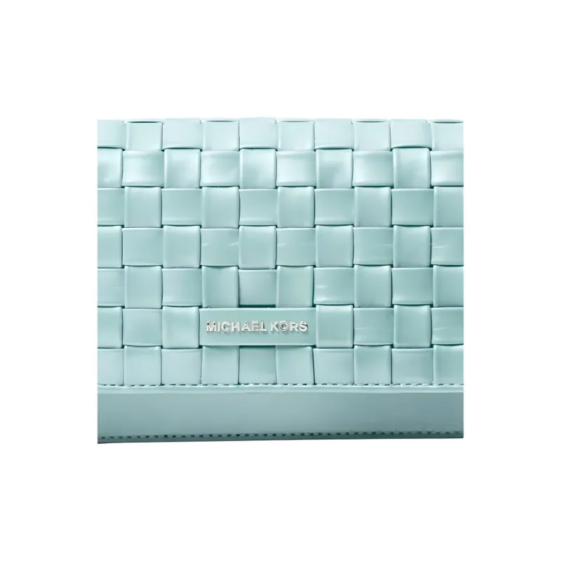 MICHAEL KORS Jet Set Leather Crossbody Bag Women's Light Aqua Blue-3