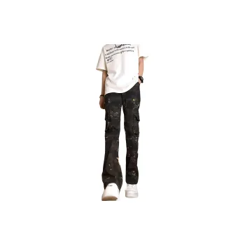 DARK HORSE Casual Pants Unisex Camouflage Khaki
