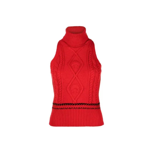 Marine Serre Cashmere aop sweaters Women's Orange Red