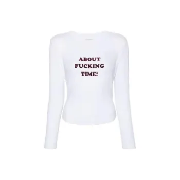 Stella McCartney Slogan Printed Long Sleeved T Shirt